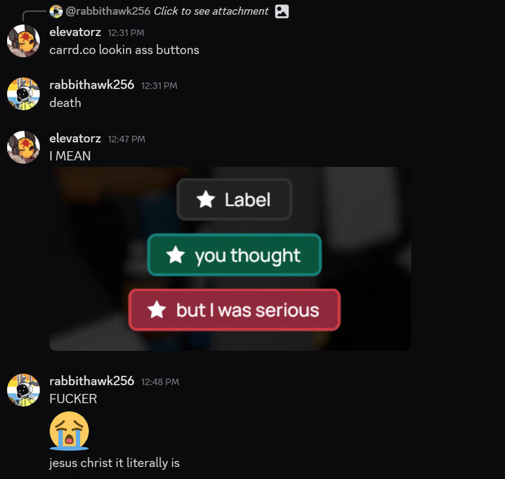 carrd.co lookin aah buttons